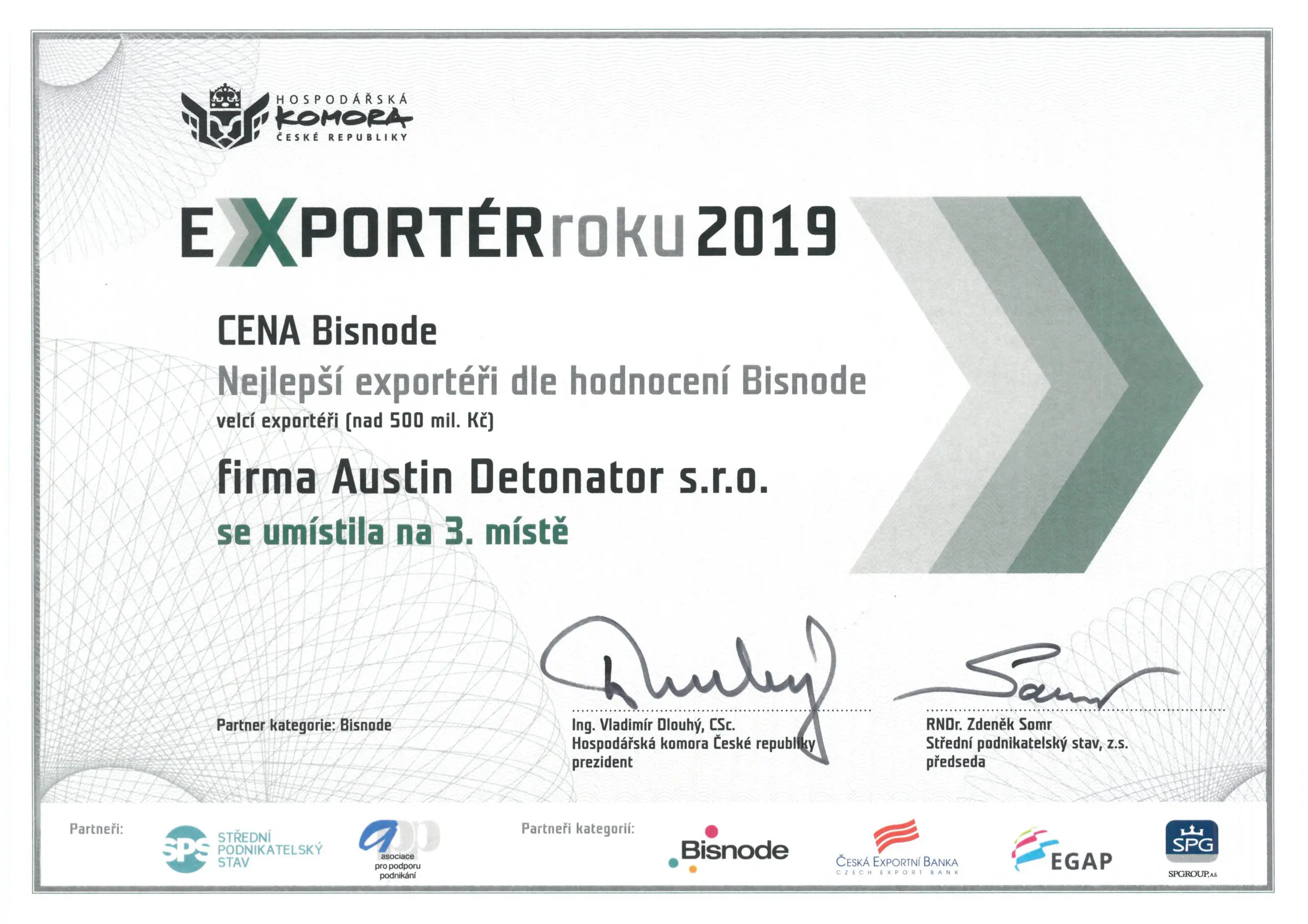 2019 exporter award